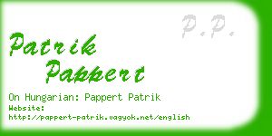 patrik pappert business card